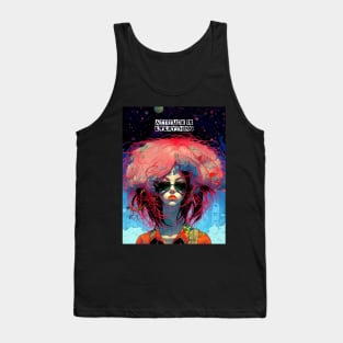 Attitude is Everything: Featuring a Hippie Girl or Young Hippie Woman on a Dark Background Tank Top